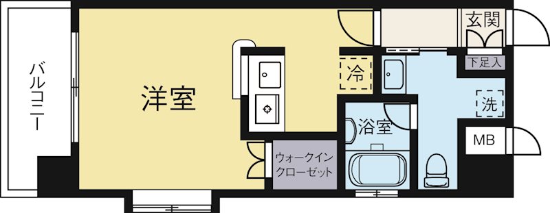 アソシアグロッツォ博多 1001号室 間取り