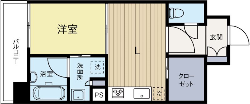 アソシアグロッツォ博多サザンテラス 1403号室 間取り