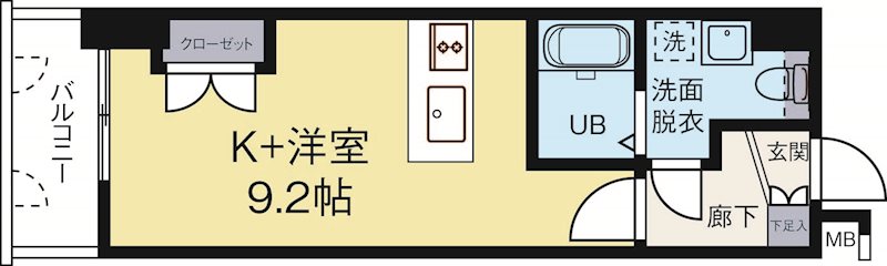 CLUBORIENTNo70HARBORSOUTHTOWER 216号室 間取り