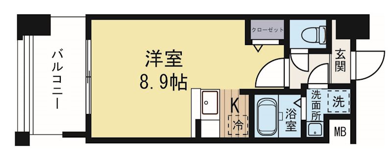 No.62TOWERSAVANTGARDE博多 1207号室 間取り