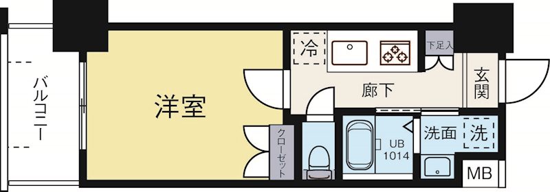 CLUBORIENTNo105 1106号室 間取り