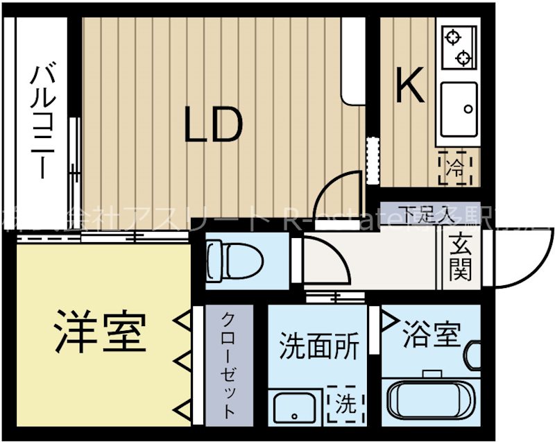 サンライズ博多東 202号室 間取り