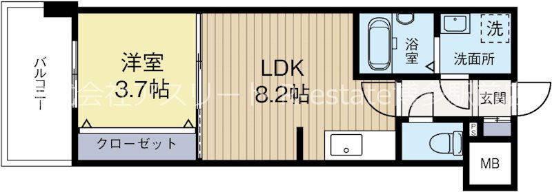 モダンパラッツォ天神北2 間取り図