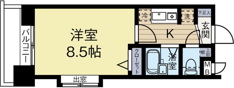 アクタス博多駅前2 904号室 間取り