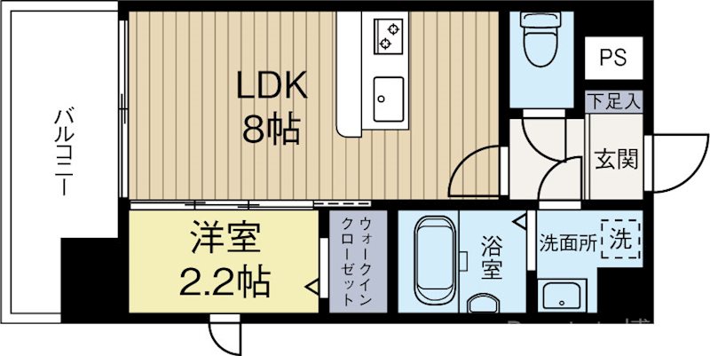 モダンパラッツォ美野島ニューロ 1001号室 間取り