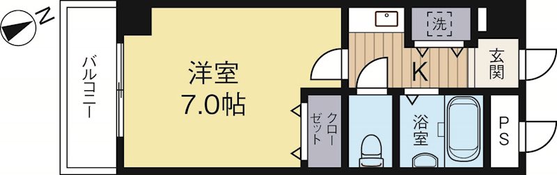 アスペクタ博多駅中央 502号室 間取り