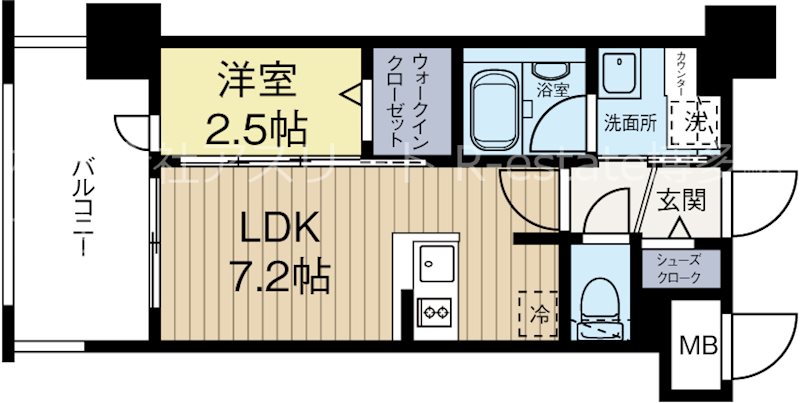 グランフォーレ博多マークプレイス 803号室 間取り