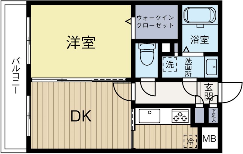 プティソール博多 702号室 間取り