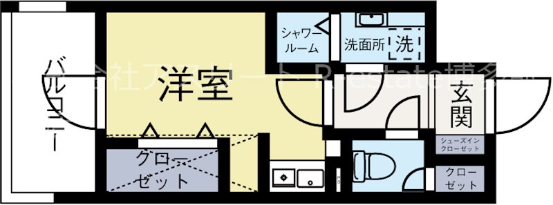 モダンパラッツォ天神南2 506号室 間取り
