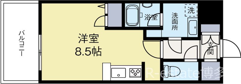 LANDIC M1165 1003号室 間取り