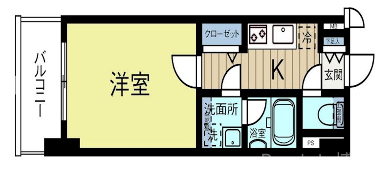 ピュアドームステーションサイト博多 602号室 間取り