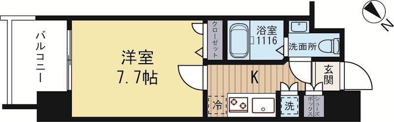サヴォイザパームストリート 205号室 間取り