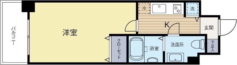 スカイコート博多駅前 705号室 間取り