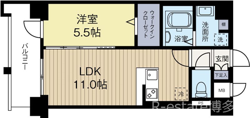 エルグランド吉塚 402号室 間取り