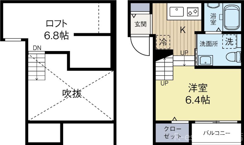 プランドール博多駅東 203号室 間取り