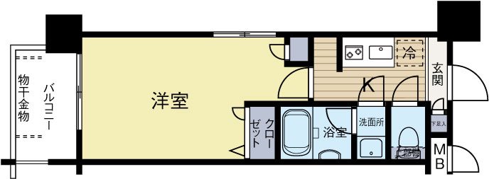 レジデンシャルヒルズ博多駅前弐番館 706号室 間取り