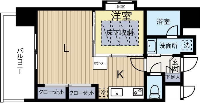エステートモア天神マリーナ 1303号室 間取り