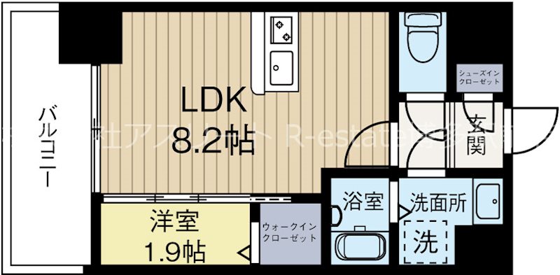 モダンパラッツォ薬院sur 903号室 間取り