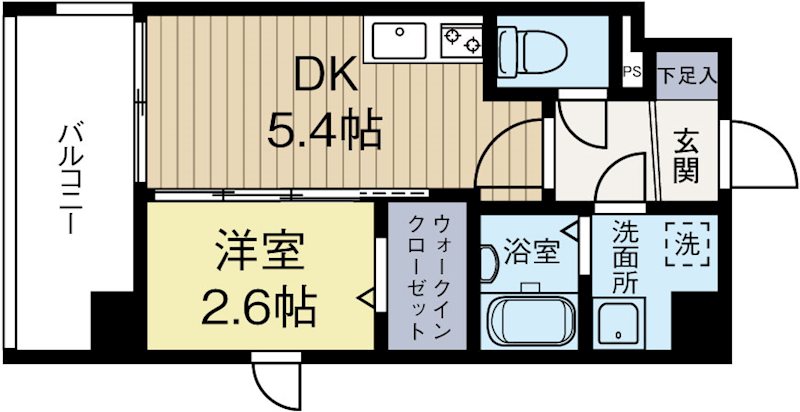 モダンパラッツォ天神プレシャス 803号室 間取り