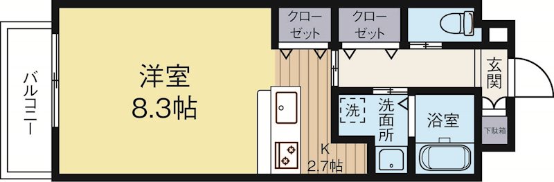 ギャラン御供所 705号室 間取り