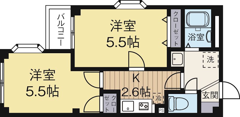 フォンテーヌ博多 202号室 間取り