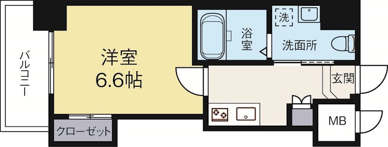 ティースマート博多オーケストラ通り 304号室 間取り