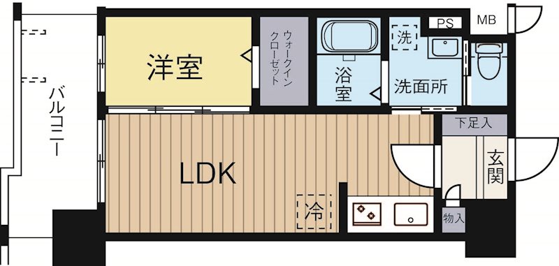 グランフォーレプライム博多 1102号室 間取り