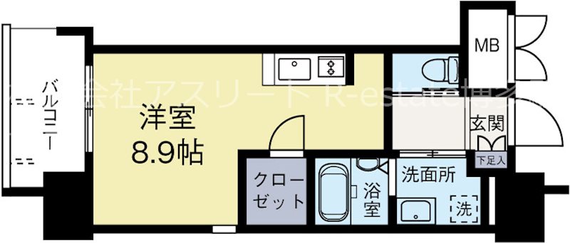 アルファシオミラーニ 1303号室 間取り