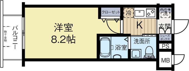 エステムコート博多駅前アヴェール 1502号室 間取り