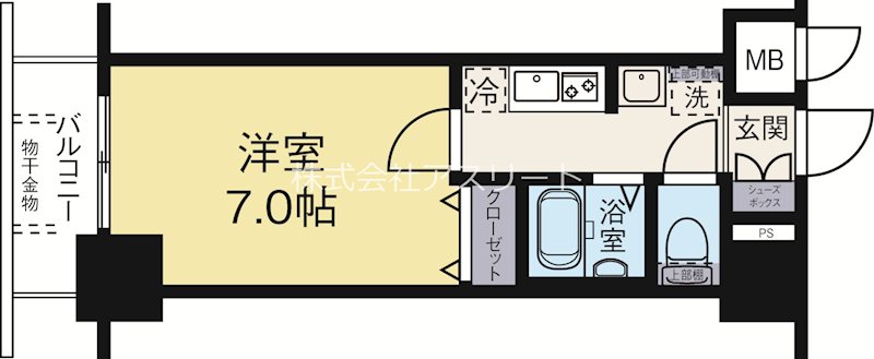 エステムコート博多駅前アヴェール 1502号室 間取り