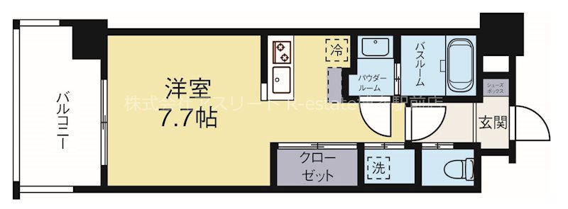 ウインステージ天神南 603号室 間取り