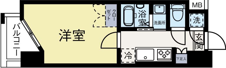CLUBORIENTNo.103 912号室 間取り