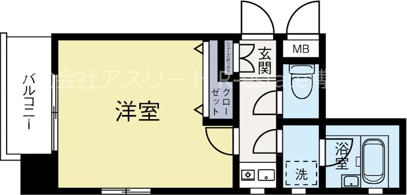 ダイナコート大博通リ 705号室 間取り
