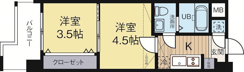No.55Wes-PROJECT博多 612号室 間取り