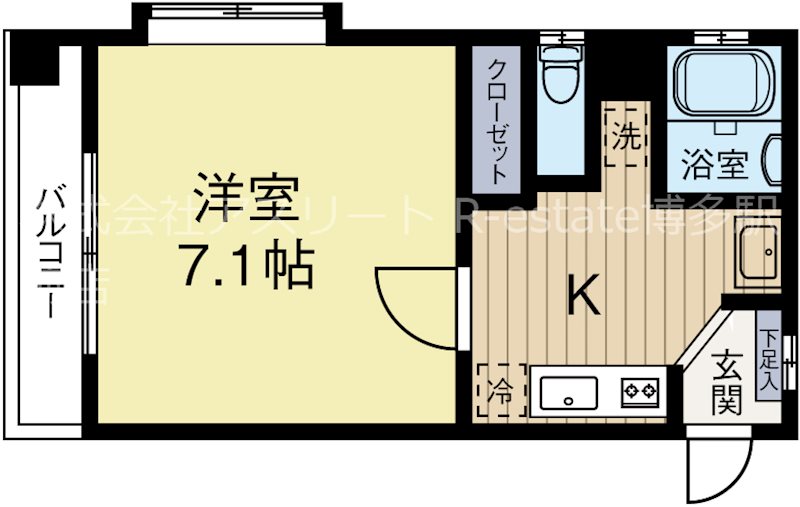 第16川崎ビル 705号室 間取り