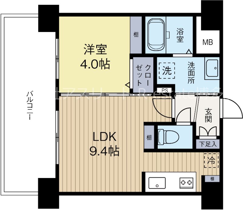 三島マンション博多駅東 503号室 間取り