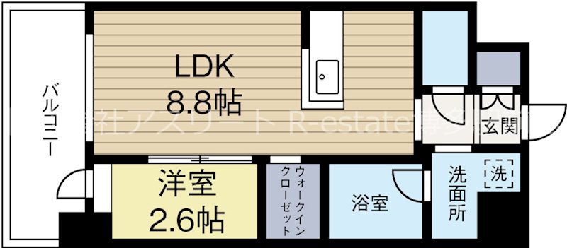 アルティザ博多ベイコート 703号室 間取り