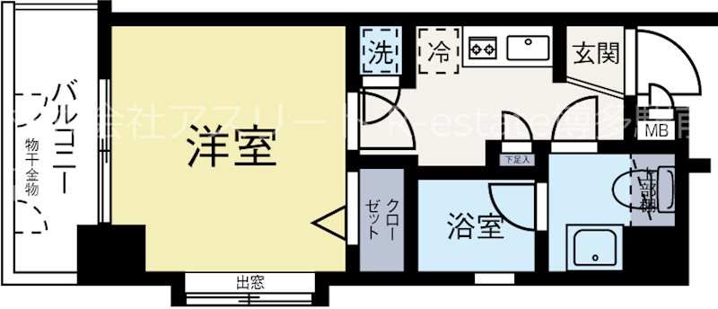 ラフィネス大濠パークサイド 505号室 間取り