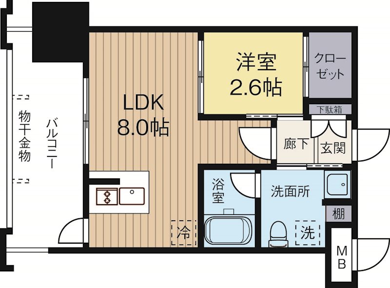 ドゥーエ赤坂 510号室 間取り