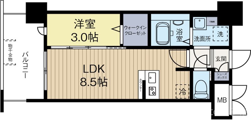 グランフォーレ県庁前アネックス 1403号室 間取り
