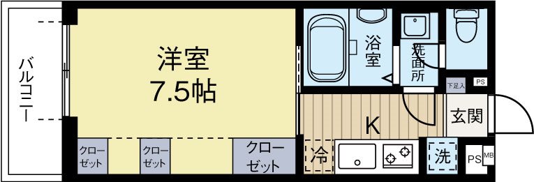 リブリ・フジヨシヅカ　 202号室 間取り