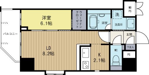 ネストピア博多駅前2 404号室 間取り