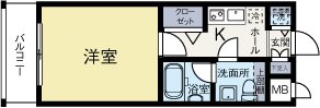ピュアドームリージェント薬院 602号室 間取り