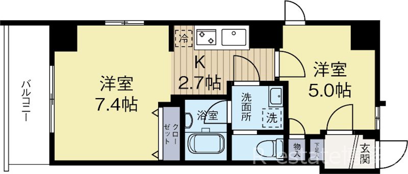 モダンパラッツォ東公園 1002号室 間取り