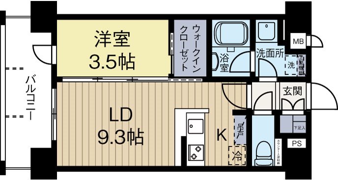 ネストピア薬院 902号室 間取り