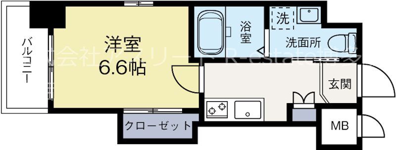 ティースマート博多オーケストラ通り 303号室 間取り