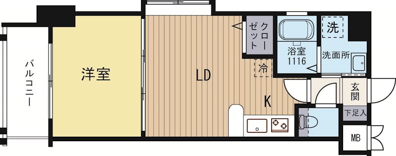 ネストピア県庁前 703号室 間取り