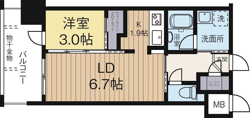 アルファシオベイス博多 507号室 間取り