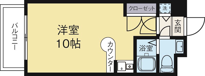 カーサ箱崎 703号室 間取り