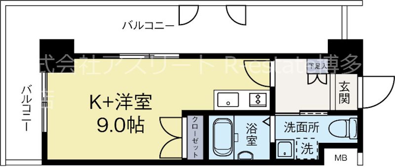 CLUBORIENTNo70HARBORSOUTHTOWER 721号室 間取り